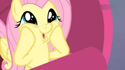 Size: 1824x1026 | Tagged: safe, derpibooru import, screencap, fluttershy, pegasus, pony, sweet and smoky, cute, dashface, female, mare, shyabetes, so awesome