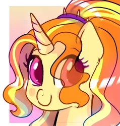 Size: 915x963 | Tagged: safe, alternate version, artist:whiskyice, derpibooru import, adagio dazzle, ponified, pony, unicorn, adoragio, bust, colored pupils, cute, equestria girls ponified, female, head only, mare, portrait, solo, transparent mane
