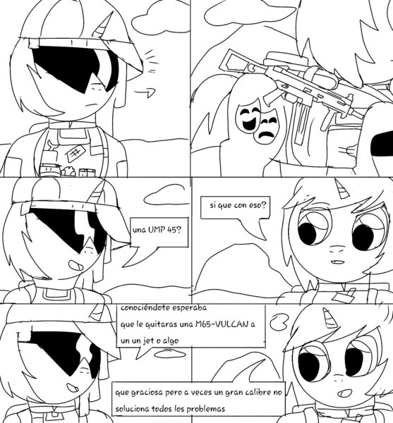 Size: 1127x1214 | Tagged: safe, artist:tuxrap, derpibooru import, oc, pony, comic:unnamed tuxrap comic, comic, lineart, monochrome, spanish, translation request