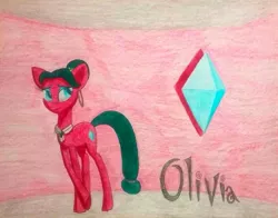 Size: 1111x873 | Tagged: safe, artist:dialysis2day, derpibooru import, oc, oc:olivia, earth pony, pony, female, mare, solo, traditional art