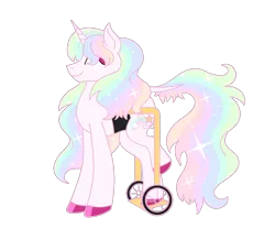 Size: 1246x1080 | Tagged: safe, artist:musical-medic, derpibooru import, oc, oc:lady amalthea, unofficial characters only, pony, unicorn, female, mare, offspring, parent:princess celestia, parent:star swirl the bearded, parents:celeswirl, polio, simple background, solo, transparent background, wheelchair
