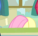 Size: 131x123 | Tagged: safe, derpibooru import, screencap, big macintosh, fluttershy, toe-tapper, earth pony, pegasus, pony, filli vanilli, animated, ass up, butt, butt shake, close-up, cropped, female, flutterbutt, gif, gif for breezies, loop, male, mare, offscreen character, out of context, picture for breezies, plot, reversed, solo focus, stallion, window, you know for kids