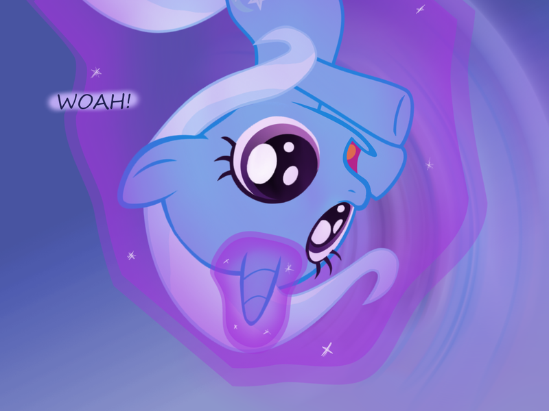 Size: 1200x900 | Tagged: safe, artist:evil-dec0y, derpibooru import, trixie, pony, comic:trixie vs., comic:trixie vs. the moon, age regression, comic, female, filly, filly trixie, levitation, magic, self-levitation, solo, telekinesis, younger