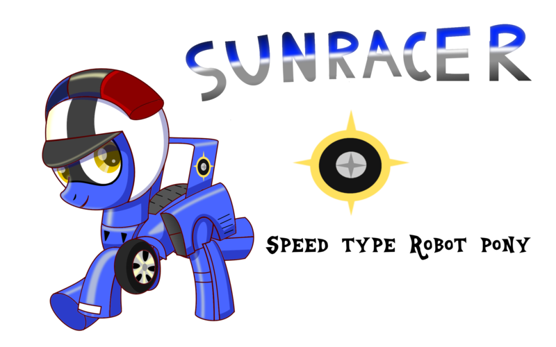 Size: 2400x1500 | Tagged: safe, artist:trackheadtherobopony, derpibooru import, oc, oc:sunracer, pony, robot, robot pony, helmet, reference sheet, solo