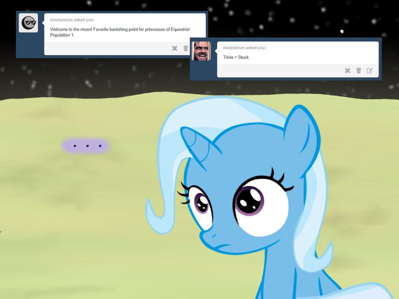 Size: 1200x900 | Tagged: safe, artist:evil-dec0y, derpibooru import, trixie, pony, comic:trixie vs., comic:trixie vs. the moon, age regression, comic, female, filly, filly trixie, moon, solo, younger