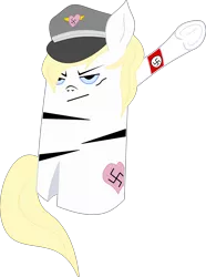 Size: 3262x4391 | Tagged: armband, artist:padla, aryan, aryan pony, birch, blonde, commission, derpibooru import, nazi, nazi armband, nazipone, oc, oc:aryanne, safe, swastika, your character here, zebra