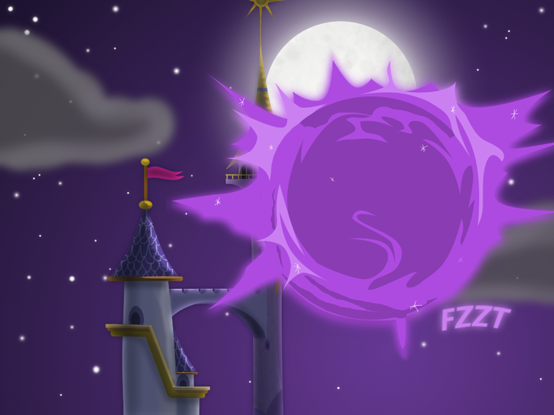 Size: 1200x900 | Tagged: safe, artist:evil-dec0y, derpibooru import, princess luna, pony, comic:trixie vs., comic:trixie vs. the moon, comic, magic, night, teleportation