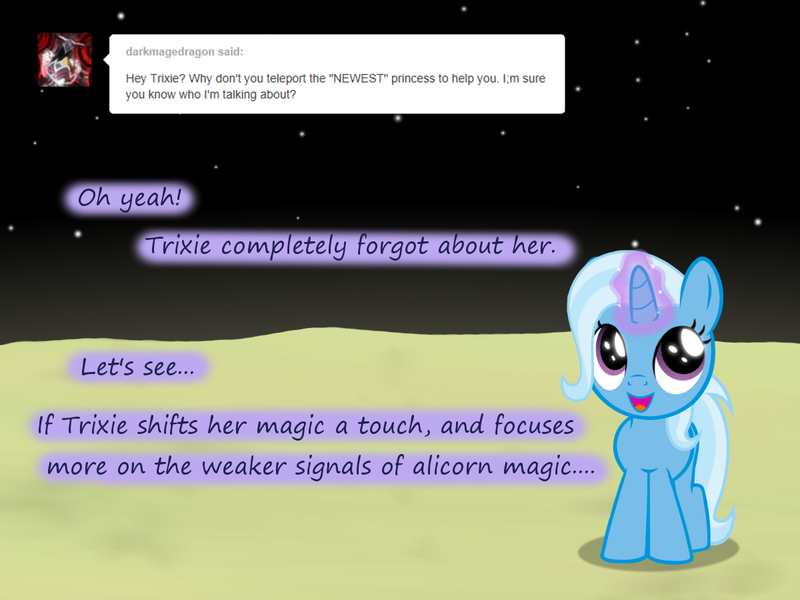 Size: 1200x900 | Tagged: safe, artist:evil-dec0y, derpibooru import, trixie, pony, comic:trixie vs., comic:trixie vs. the moon, age regression, comic, female, filly, filly trixie, moon, younger