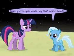 Size: 1200x900 | Tagged: safe, artist:evil-dec0y, derpibooru import, trixie, twilight sparkle, twilight sparkle (alicorn), alicorn, pony, comic:trixie vs., comic:trixie vs. the moon, age regression, comic, female, filly, filly trixie, moon, younger