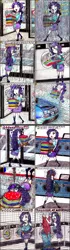 Size: 1305x4674 | Tagged: safe, artist:meiyeezhu, derpibooru import, rarity, equestria girls, angry, anime, belt, big breasts, boots, bowl, bracelet, breasts, busty rarity, car, carpet, clothes, comic, disbelief, door, eyeshadow, growling, high heel boots, huge breasts, impatient, jewelry, laundromat, laundry, livid, makeup, mascara, miniskirt, oh no, old master q, parody, puddle, puddles, rain, reference, ruined, scarf, shocked, shoes, shoulderless, skirt, soaked, solo, speed trail, splash, surprised, torn clothes, unlucky, washing machine, wet, wet hair, wet mane, wet mane rarity, window