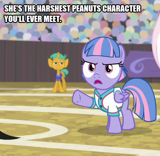 Size: 525x510 | Tagged: safe, derpibooru import, edit, edited screencap, screencap, clear sky, snails, wind sprint, pegasus, pony, common ground, buckball field, caption, cropped, image macro, peanuts, stadium, text