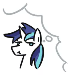 Size: 245x257 | Tagged: safe, artist:jargon scott, derpibooru import, edit, shining armor, pony, bust, cropped, imagination, meme fuel, meme template, simple background, solo, thought bubble, white background