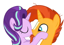 Size: 1000x700 | Tagged: safe, artist:3d4d, derpibooru import, starlight glimmer, sunburst, pony, base used, female, kissing, male, shipping, starburst, straight