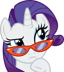 Size: 3000x3396 | Tagged: safe, artist:cloudyglow, derpibooru import, rarity, pony, for whom the sweetie belle toils, .ai available, female, glasses, simple background, solo, thinking, transparent background, vector