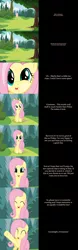 Size: 2000x6399 | Tagged: safe, artist:mlp-silver-quill, derpibooru import, fluttershy, pegasus, pony, comic:fluttershy says goodnight, comic:pinkie pie says goodnight, against glass, circling stars, close-up, comic, cute, derp, dizzy, fourth wall, glass, solo