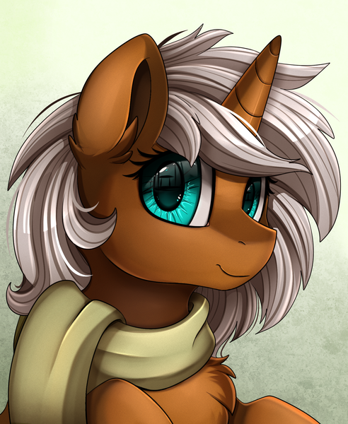 Safe Artist Pridark Derpibooru Import Oc Oc Macchiato Pony Unicorn Bust Chest