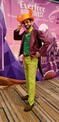 Size: 1610x3302 | Tagged: bowtie, changedling, changeling, clothes, convention, cosplay, costume, derpibooru import, everfree northwest, everfree northwest 2019, glasses, hat, human, irl, irl human, king thorax, male, photo, safe, source needed, thorax, top hat, vest