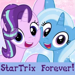 Size: 500x500 | Tagged: artist needed, safe, derpibooru import, starlight glimmer, trixie, pony, caption, expand dong, exploitable meme, female, image macro, lesbian, meme, shipping, startrix, text, wow! glimmer