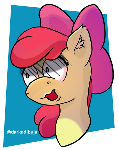 Size: 3599x4546 | Tagged: safe, artist:darka01, derpibooru import, apple bloom, earth pony, pony, bust, solo