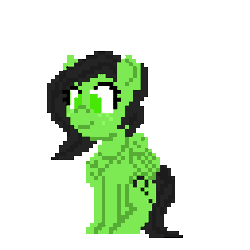 Size: 256x256 | Tagged: safe, artist:enragement filly, derpibooru import, oc, oc:anonfilly, pegasus, pony, animated, ear twitch, female, filly, gif, pixel art, stretching, tail flick, wings