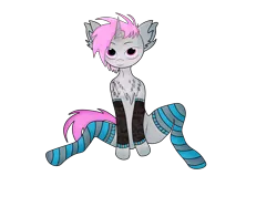 Size: 4600x3600 | Tagged: safe, artist:yellow-glaze, derpibooru import, oc, oc:purple light, unofficial characters only, pony, unicorn, clothes, looking at you, simple background, socks, solo, striped socks, transparent background, vector