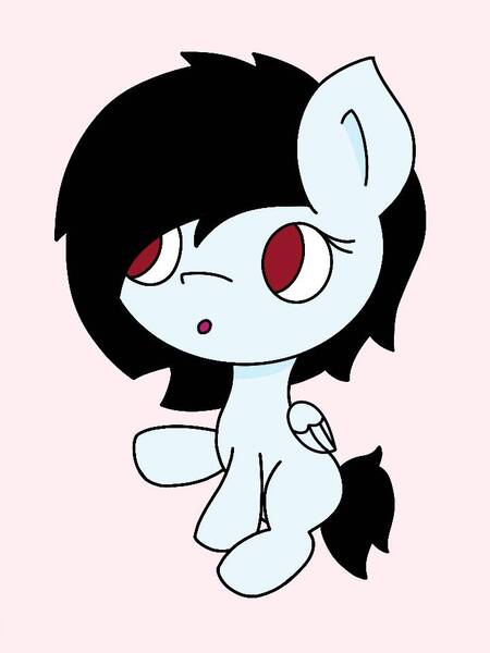 Size: 720x961 | Tagged: safe, artist:lightning135, derpibooru import, oc, oc:kleo, pegasus, pony, female, filly, offspring, open mouth, parent:oc:deren, parent:oc:lightwave, parents:oc x oc, raised hoof, simple background, sitting