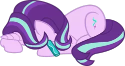 Size: 954x508 | Tagged: safe, artist:crystalmagic6, derpibooru import, starlight glimmer, pony, unicorn, student counsel, bracelet, female, jewelry, mare, on the floor, simple background, solo, transparent background, vector