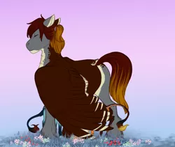 Size: 2224x1881 | Tagged: safe, artist:blackblood-queen, derpibooru import, oc, oc:annie belle, oc:daniel dasher, oc:dusk flame, unofficial characters only, dracony, dragon, hybrid, pegasus, pony, baby, baby pony, family, female, leonine tail, male, protecting, sleeping, stallion