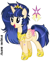 Size: 1394x1699 | Tagged: safe, artist:starling-sentry-yt, derpibooru import, oc, oc:starling sentry, unofficial characters only, alicorn, pony, female, mare, offspring, parent:flash sentry, parent:twilight sparkle, parents:flashlight, simple background, solo, transparent background