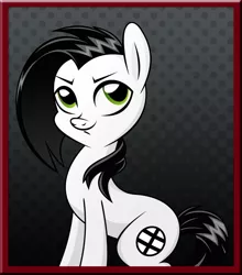 Size: 1024x1166 | Tagged: safe, artist:marelynmayhem, derpibooru import, ponified, earth pony, pony, bust, marelyn manson, marilyn manson, portrait, solo, white