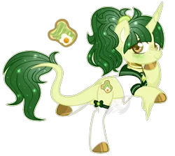 Size: 1078x965 | Tagged: safe, artist:lemonkaiju, derpibooru import, oc, oc:avocado toast, pony, unicorn, clothes, female, mare, shirt, simple background, socks, solo, transparent background