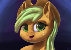 Size: 2388x1668 | Tagged: safe, artist:coldmix, derpibooru import, applejack, earth pony, pony, bust, portrait, solo