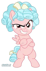 Size: 9000x13981 | Tagged: safe, artist:kuren247, derpibooru import, cozy glow, pegasus, pony, bipedal, cozy glow is best facemaker, cozybetes, crossed arms, cute, dreamworks face, evil grin, female, filly, freckles, grin, mare, show accurate, simple background, smiling, smug smile, solo, transparent background, vector