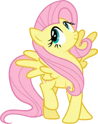 Size: 4419x5588 | Tagged: safe, artist:quanno3, derpibooru import, fluttershy, pony, cute, shyabetes, simple background, solo, transparent background, vector