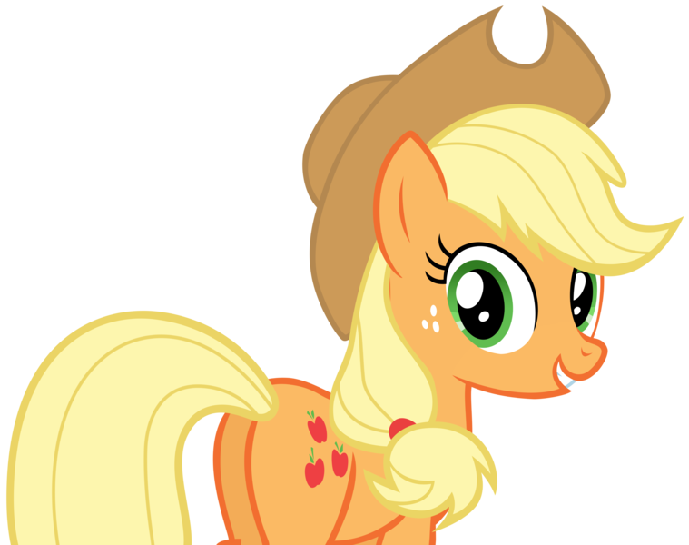 Size: 6484x5124 | Tagged: safe, artist:andoanimalia, derpibooru import, applejack, earth pony, pony, spike at your service, absurd resolution, butt, cowboy hat, female, hat, mare, plot, simple background, smiling, solo, stetson, transparent background, vector