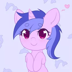 Size: 1937x1934 | Tagged: safe, artist:fluffymaiden, derpibooru import, sea swirl, seafoam, pony, unicorn, background pony, beanbrows, chibi, cute, ear fluff, eye clipping through hair, eyebrows, female, floating heart, heart, heart eyes, looking at you, mare, seadorable, solo, wingding eyes