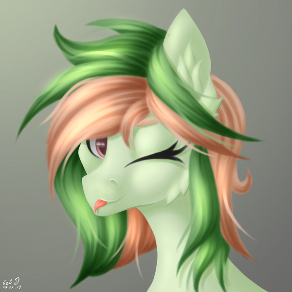 Size: 2500x2500 | Tagged: safe, artist:catdclassic, derpibooru import, oc, oc:melissa gry, unofficial characters only, pony, bust, portrait, solo, tongue out