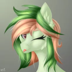 Size: 2500x2500 | Tagged: safe, artist:catdclassic, derpibooru import, oc, oc:melissa gry, unofficial characters only, pony, bust, portrait, solo, tongue out
