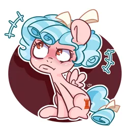 Size: 1500x1500 | Tagged: safe, artist:lou, derpibooru import, cozy glow, pegasus, pony, cozy glow is not amused, female, filly, foal, freckles, grumpy, solo