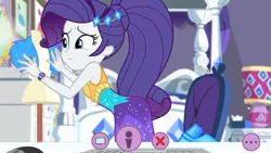 Size: 1336x752 | Tagged: safe, derpibooru import, screencap, rarity, equestria girls, equestria girls series, festival looks, spoiler:eqg series (season 2), ass, bed, butt, chair, computer mouse, cute, geode of shielding, lamp, magical geodes, mannequin, raribetes, rarity's bedroom, rearity, recording, webcam