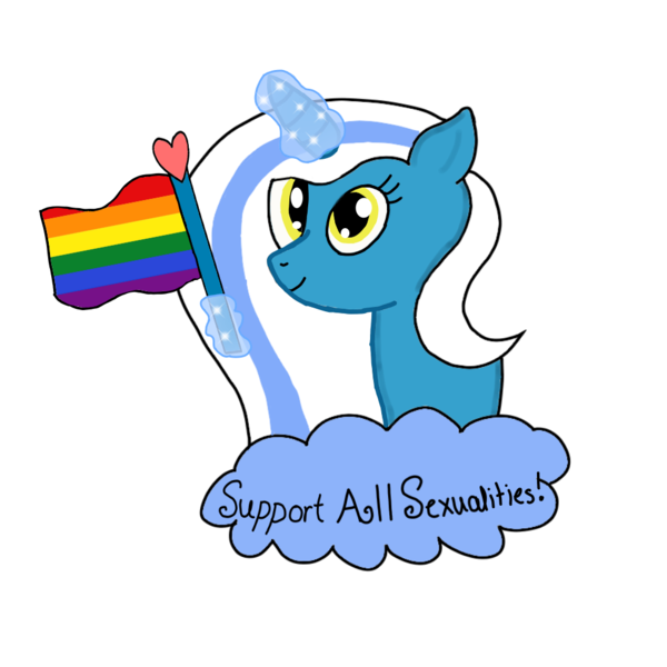 Size: 1000x1000 | Tagged: safe, artist:sunshine-adopt, derpibooru import, oc, oc:fleurbelle, unofficial characters only, alicorn, pony, alicorn oc, female, horn, magic, mare, pride, pride flag, wings, yellow eyes