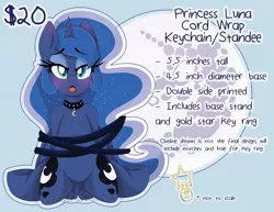 Size: 2136x1651 | Tagged: suggestive, artist:pearlyiridescence, derpibooru import, princess luna, alicorn, pony, adorasexy, advertisement, arm behind back, belly button, blushing, bondage, both cutie marks, collar, cute, cutie mark collar, ear blush, featureless crotch, female, femsub, keychain, keychain for the fearless, kneeling, mare, mare in the moon, moon, open mouth, sexy, solo, solo female, submissive, underhoof