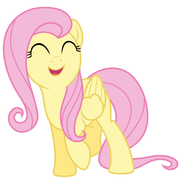 Size: 4200x4200 | Tagged: safe, artist:dewlshock, derpibooru import, fluttershy, pegasus, pony, filli vanilli, cute, eyes closed, female, find the music in you, happy, hnnng, mare, raised hoof, shyabetes, simple background, singing, smiling, solo, transparent background, vector