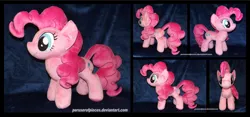 Size: 1600x749 | Tagged: safe, artist:peruserofpieces, derpibooru import, pinkie pie, earth pony, pony, female, front view, irl, mare, photo, plushie, profile, solo, toy