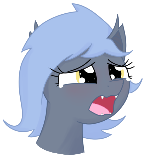 Size: 562x600 | Tagged: safe, artist:wafflecakes, derpibooru import, oc, oc:panne, unofficial characters only, bat pony, pony, bat pony oc, bat wings, bust, crying, simple background, transparent background, wings, yelling