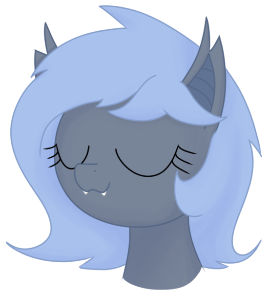 Size: 692x756 | Tagged: safe, artist:wafflecakes, derpibooru import, oc, oc:panne, unofficial characters only, bat pony, pony, bat pony oc, bat wings, bust, simple background, solo, transparent background, uwu, wings