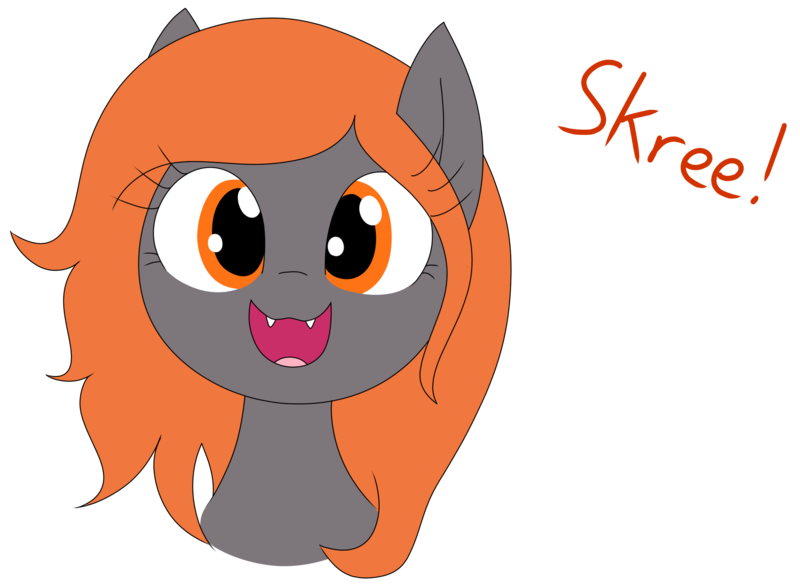 Size: 2855x2100 | Tagged: safe, artist:wafflecakes, derpibooru import, oc, oc:flare, unofficial characters only, bat pony, pony, bat pony oc, bat wings, bust, simple background, skree, solo, transparent background, wings