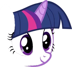 Size: 592x550 | Tagged: safe, derpibooru import, edit, edited screencap, editor:undeadponysoldier, screencap, vector edit, twilight sparkle, pony, unicorn, cute, face, female, horn, mane only, mare, not a vector, simple background, solo, transparent background, vector, wat