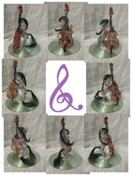 Size: 3528x4707 | Tagged: artist:malte279, cello, collage, craft, cutie mark, derpibooru import, musical instrument, octavia melody, safe, wires, wire sculpture