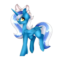 Size: 1024x955 | Tagged: safe, artist:xpastel-lightytx, derpibooru import, oc, oc:fleurbelle, alicorn, pony, adorable face, alicorn oc, bow, cute, female, hair bow, horn, mare, simple background, transparent background, wingding eyes, wings